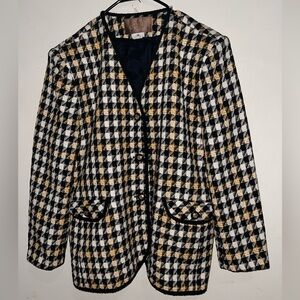 Vintagr Saville Women's Padded Shoulder Tweed Jacket